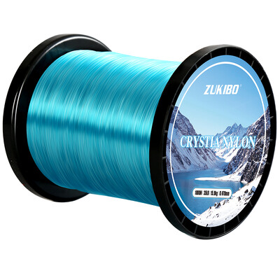 Zukibo 3000M kristalno najlonsko struno Japansko visokokvalitetno monofilamentno struno za pecanje Super snažno najlonsko struno Brzo tonuće struno Mušičarsko struno