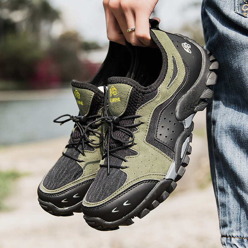 HIKEUP Cipele za planinarenje Ženske vanjske prozračne mrežaste cipele Muške niske cipele za penjanje i pecanje Udobne jednobojne modne cipele za par