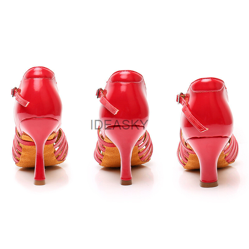 Pantofi de dans latino pentru femei Sandale din satin Doamne Fete Salsa Tango Pantofi de dans de sală Talpă moale Tocuri înalte 5 cm/7 cm/8 cm