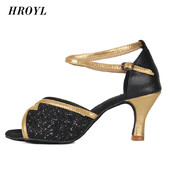 Нови дамски обувки за латино танци за жени Момичета Tango Ballroom Удобни обувки за танци с пилон Мека мода 8 цвята