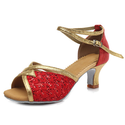 Нови дамски обувки за латино танци за жени Момичета Tango Ballroom Удобни обувки за танци с пилон Мека мода 8 цвята