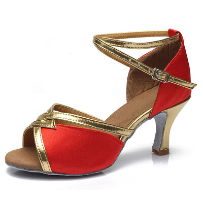 Нови дамски обувки за латино танци за жени Момичета Tango Ballroom Удобни обувки за танци с пилон Мека мода 8 цвята