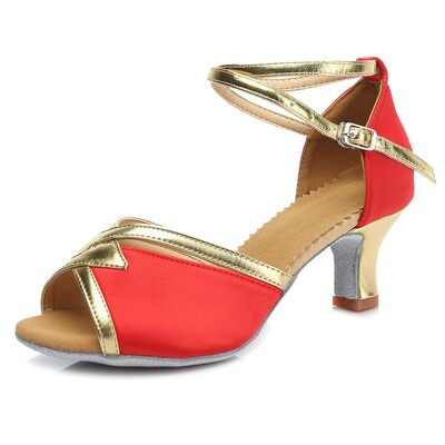 Нови дамски обувки за латино танци за жени Момичета Tango Ballroom Удобни обувки за танци с пилон Мека мода 8 цвята