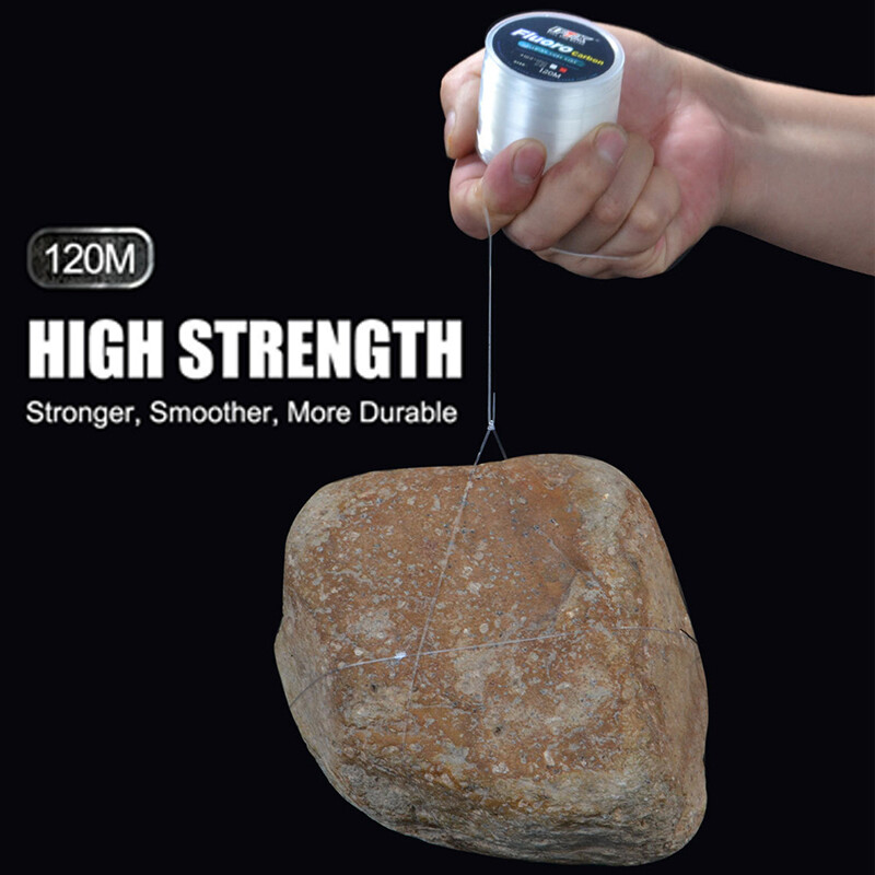 Linie de pescuit FTK 120m 0.2mm-0.6mm 7.15LB-45LB Proces de tratare a acoperirii cu fluorocarbon Suprafața de carbon Molecule de nailon