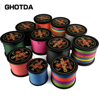 GHOTDA Силна оплетка 8/4 Weaves 1000/500/300/100M PE мултифиламентна въдица Sea Lake River Fishing