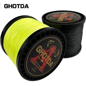 GHOTDA Силна оплетка 8/4 Weaves 1000/500/300/100M PE мултифиламентна въдица Sea Lake River Fishing