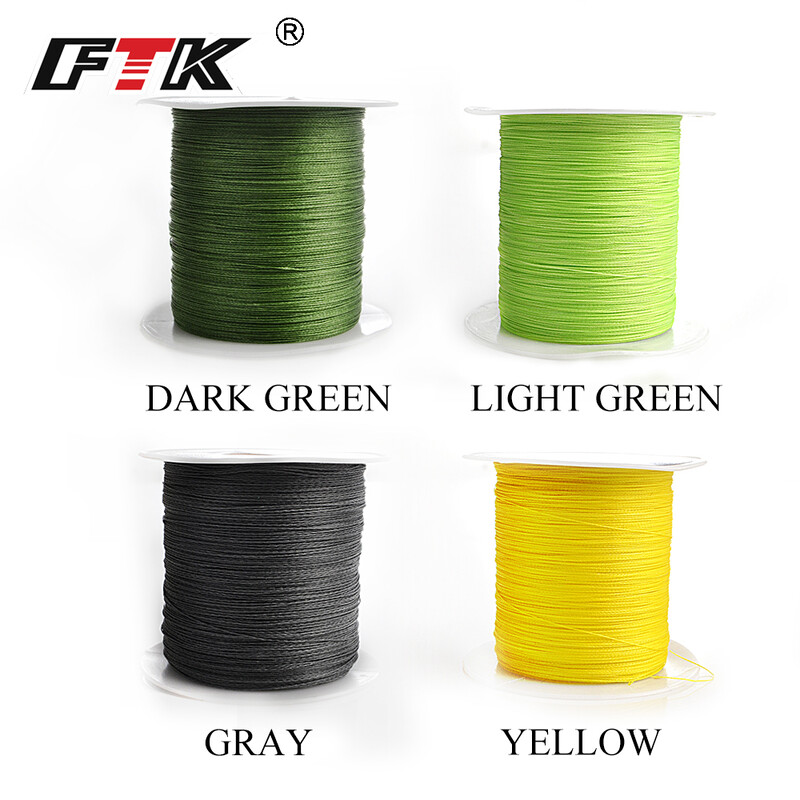 FTK 100M 8 fire PE sârmă împletită Linie de pescuit 110 yarzi Multifilament 0,16 mm-0,40 mm 20LB-90LB Linie de pescuit din fibră Toate pescuitul