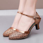 παπούτσια χορού για γυναίκες Σόλα από καουτσούκ Μάρκα μοντέρνα παπούτσια χορού Salsa Ballroom Tango Latin Παπούτσια για κορίτσια Γυναικεία Χονδρική / λιανική