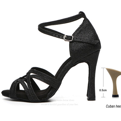 JuseDanc Cipele za jazz ples Ženske plesne cipele za salsu Vjenčane cipele Visoke pete Cipele za tango ples Roza crna