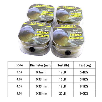 350M Nylon Fishing Carp Line Feder Hair Rig Accessories Monofilament Hooklink Roel Main Line for Carp Terminal Tackle