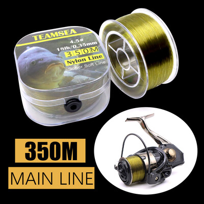 350M nylon horgász ponty zsinór Módszer Feeder Hair Rig Tartozékok Monofil Hooklink Orsó Fő zsinór pontyvégfelszereléshez