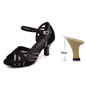 Ladingwu Pantofi de dans latino pentru femei din piele intoarsa si PU, mov nou, pentru petrecere, salsa, pantofi de dans cu toc cuba, 9 cm, pantofi de dans