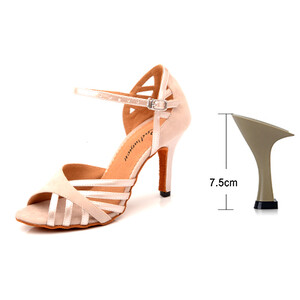 Ladingwu Pantofi de dans latino pentru femei din piele intoarsa si PU, mov nou, pentru petrecere, salsa, pantofi de dans cu toc cuba, 9 cm, pantofi de dans