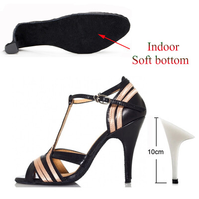 Pantofi de dans latino de vară pentru dama, salsa, tango, petrecere de bal, tocuri, negru, albastru, satin, sandale pentru fete, toc 10 cm