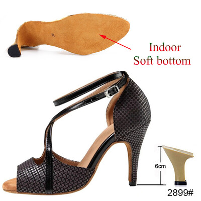 Pantofi de dans latino pentru femei, salsa, tango, petrecere, pantofi cu toc înalt, pentru femei, sandale negre de vară, pantofi de dans