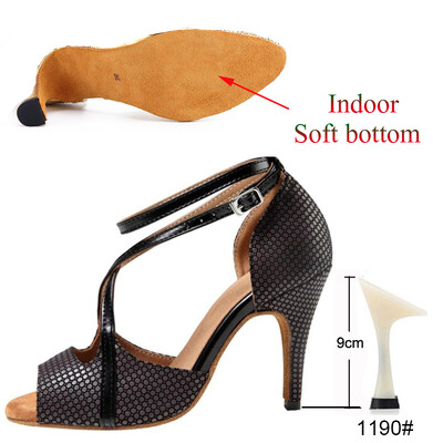 Pantofi de dans latino pentru femei, salsa, tango, petrecere, pantofi cu toc înalt, pentru femei, sandale negre de vară, pantofi de dans