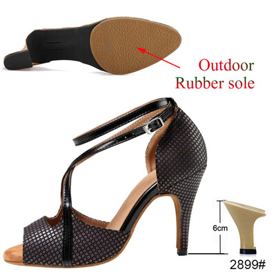 Pantofi de dans latino pentru femei, salsa, tango, petrecere, pantofi cu toc înalt, pentru femei, sandale negre de vară, pantofi de dans