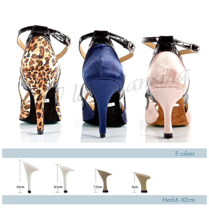 Pantofi de dans latino Pantofi de dama de sala de bal leopard Pantofi de femei Pantofi de dans salsa Confortabil JuseDanc