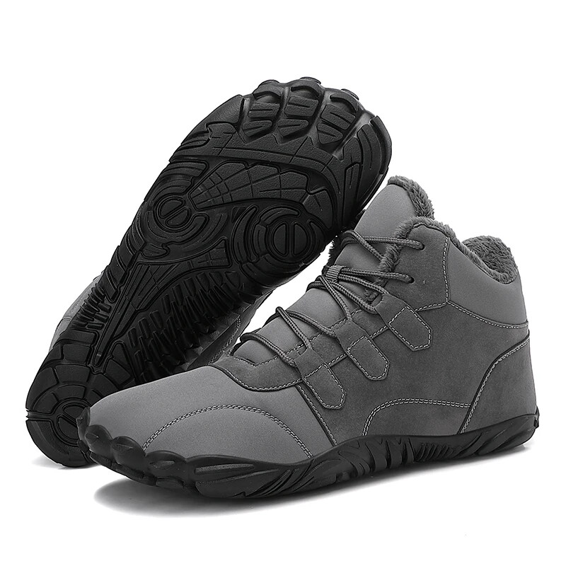 Cizme scurte de iarnă la modă pentru bărbați, pantofi casual pentru zăpadă desculț, pantofi de camping pentru drumeții în aer liber, cizme de zăpadă calde pentru femei