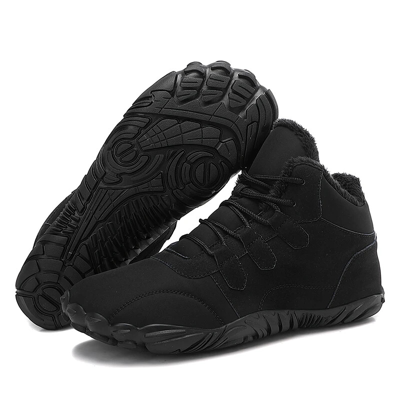 Cizme scurte de iarnă la modă pentru bărbați, pantofi casual pentru zăpadă desculț, pantofi de camping pentru drumeții în aer liber, cizme de zăpadă calde pentru femei