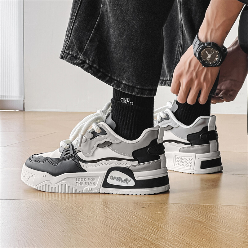 Pantofi casual pentru bărbați, cu talpă groasă, patru anotimpuri, în aer liber, coreeană, cu talpă moale, pantofi confortabili de mers, modă, tineret, la modă, pantofi de bord