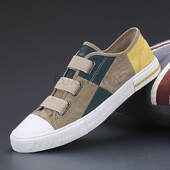 Muške vulkanizirane cipele Proljetno novo prozračno nisko izrezano u korejskom stilu Svestrane platnene cipele na vezanje Ležerne vulkanizirane cipele za muškarce