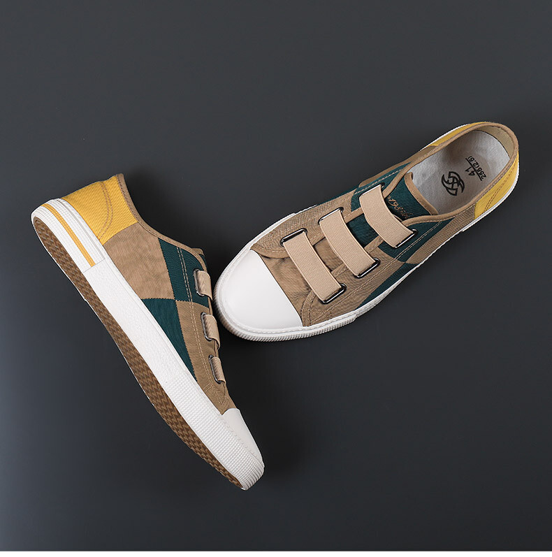 Muške vulkanizirane cipele Proljetno novo prozračno nisko izrezano u korejskom stilu Svestrane platnene cipele na vezanje Ležerne vulkanizirane cipele za muškarce