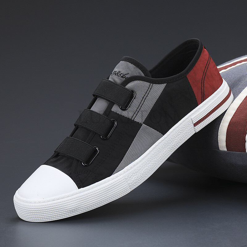 Muške vulkanizirane cipele Proljetno novo prozračno nisko izrezano u korejskom stilu Svestrane platnene cipele na vezanje Ležerne vulkanizirane cipele za muškarce