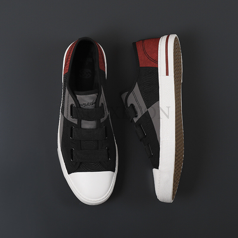 Muške vulkanizirane cipele Proljetno novo prozračno nisko izrezano u korejskom stilu Svestrane platnene cipele na vezanje Ležerne vulkanizirane cipele za muškarce