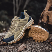 Ново пристигане на външни маратонки за мъже, жени, дишащи неплъзгащи се туристически обувки, голям размер 46, мъжки спортни обувки за пътуване с връзки, трекинг