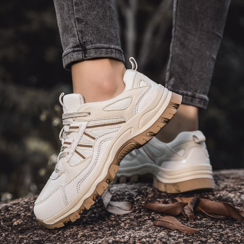 Ново пристигане на външни маратонки за мъже, жени, дишащи неплъзгащи се туристически обувки, голям размер 46, мъжки спортни обувки за пътуване с връзки, трекинг
