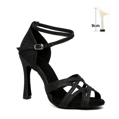 SWDZM Naiste Ladina tantsujalatsid Kõrged kontsad Ballroom Tango tantsusaapad Avatud varbad Pehme tallaga peo-/vabaaja tantsukingad Sandaalid