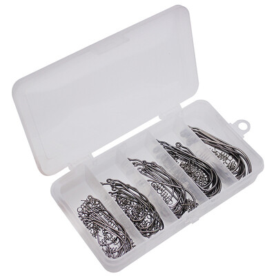 Cârlig cu vierme de pescuit cu cusătură de blocare Momeală moale Cârlige simple Grub Cârlig Set 50 de bucăți Texas Rig Accesorii