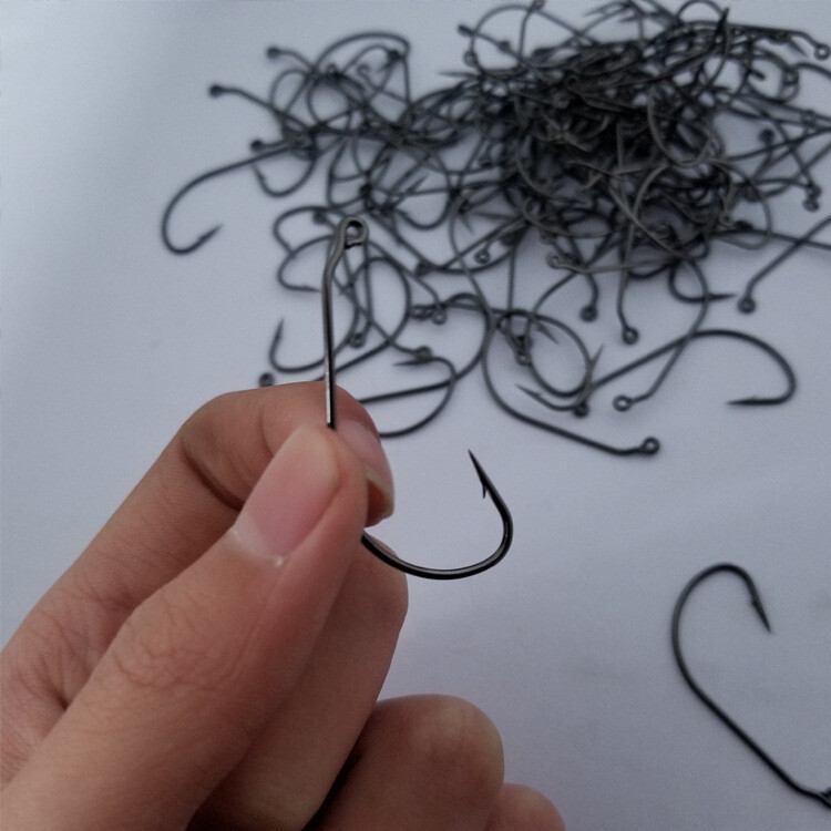 Cârlig cu vierme de pescuit cu cusătură de blocare Momeală moale Cârlige simple Grub Cârlig Set 50 de bucăți Texas Rig Accesorii