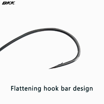 BKK 20PCS 9003 CD Черен никел манивела Риболовна кука 5/0 - 1# 3X Strengthen Worm Hook Стръв за джигинг Texas Rig Carp Bass Fishhook