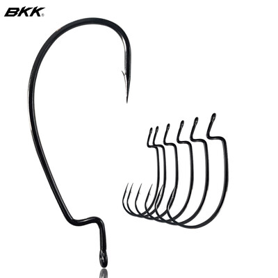 BKK 20PCS 9003 CD Black Nickel Crank Fishing Hook 5/0 - 1# 3X Strengthen Worm Hook Jigging Bait Texas Rig Carp Bass Fishhook