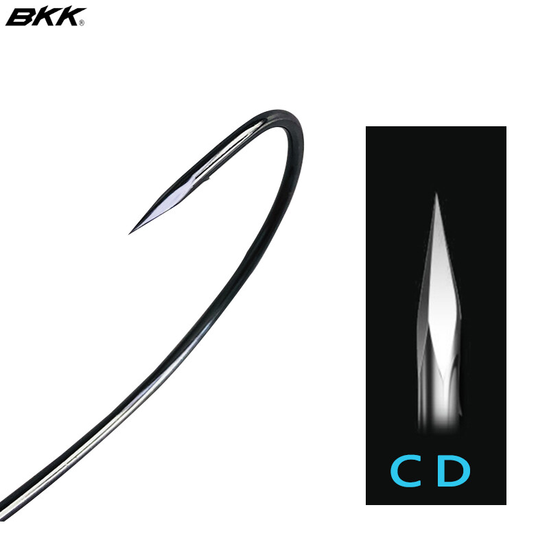 BKK 20PCS 9003 CD must nikkel vändaga õngekonks 5/0 - 1# 3X tugevdada ussikonksu jigging Bait Texas Rig karpkala bassi kalakonks