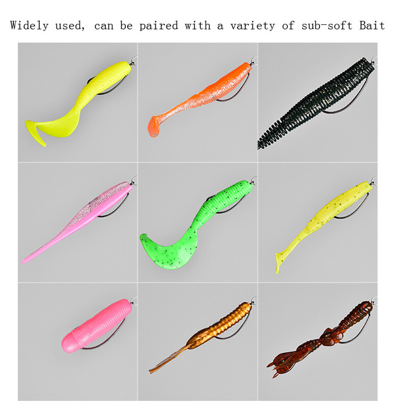 BKK 20PCS 9003 CD must nikkel vändaga õngekonks 5/0 - 1# 3X tugevdada ussikonksu jigging Bait Texas Rig karpkala bassi kalakonks