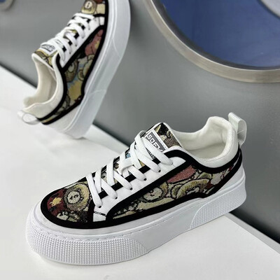 Pantofi vulcanizați pentru bărbați Noua modă în stil stradal Confortabil, antiderapant, ocazional, cu șireturi, pantofi pentru activități în aer liber pentru bărbați