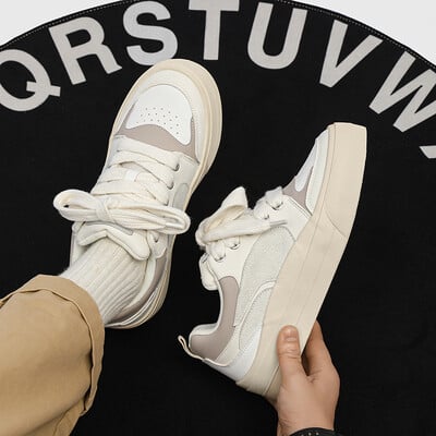 Pantofi bărbați de designer cu platformă, pantofi de tenis pentru alergare, femei, plimbare, pantofi bărbați groși, albi, casual, pantofi vulcanizați.