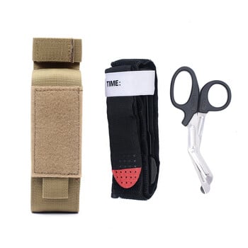 MOLLE Nylon Tourniquet Tourniquet Holder Pouch Trauma Ψαλίδι Τσάντα αποθήκευσης EMT Θήκη ζώνης EDC Θήκη φακού Ιατρική θήκη ψαλιδιού Molle