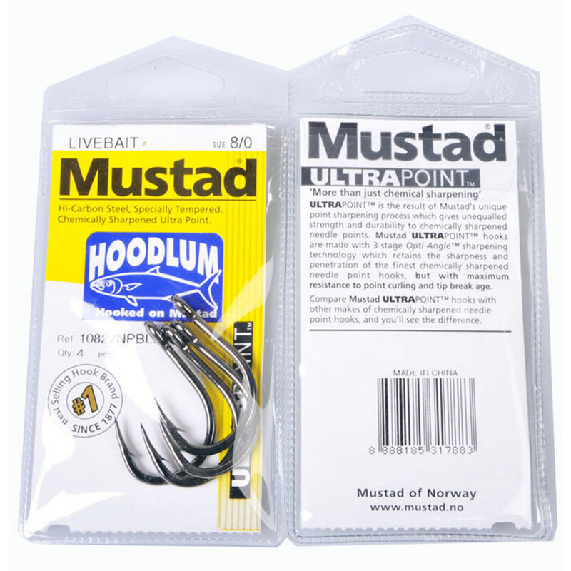 Mustad 10827NP-BN 3X Strong #1-12/0 Jigging Lure Livebait Hooks Sea Tuna Barbed Jig Hook για θαλασσινό νερό Μεγάλο παιχνίδι συρτή Ψάρεμα