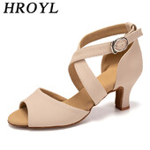 2023 HROYL Ladina tantsujalatsid naiste/naiste ladina tantsujalatsid naistele/tüdrukutele Professionaalsed Tango Rumba Salsa seemisnahast/kummist tald
