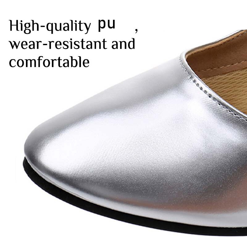 DKZSYIM Pantofi de dans Tango pentru femei Pantofi de dans latino de sală Pantofi de dans pentru femei moderne Jazz, confortabili, cu toc mijlociu, pantofi de dans pentru petrecere