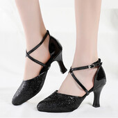 Παπούτσια χορού Latin Tango Ballroom Jazz παπούτσια για γυναίκες κορίτσια Γυναικεία σόλα από καουτσούκ Χρυσό/Ασημί Dropshipping