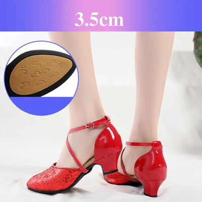 Παπούτσια χορού Latin Tango Ballroom Jazz παπούτσια για γυναίκες κορίτσια Γυναικεία σόλα από καουτσούκ Χρυσό/Ασημί Dropshipping