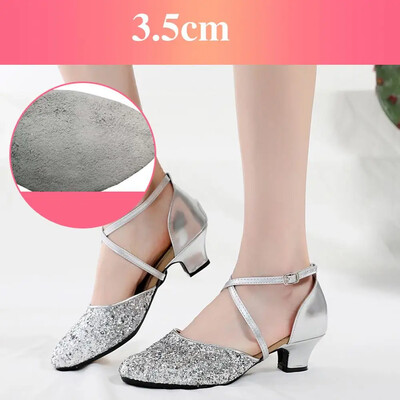 Παπούτσια χορού Latin Tango Ballroom Jazz παπούτσια για γυναίκες κορίτσια Γυναικεία σόλα από καουτσούκ Χρυσό/Ασημί Dropshipping
