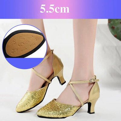 Παπούτσια χορού Latin Tango Ballroom Jazz παπούτσια για γυναίκες κορίτσια Γυναικεία σόλα από καουτσούκ Χρυσό/Ασημί Dropshipping