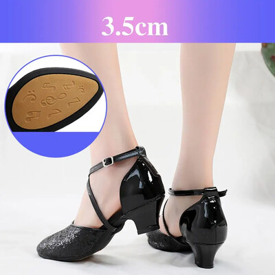 Παπούτσια χορού Latin Tango Ballroom Jazz παπούτσια για γυναίκες κορίτσια Γυναικεία σόλα από καουτσούκ Χρυσό/Ασημί Dropshipping