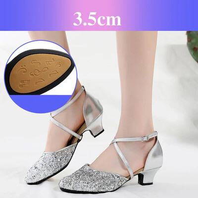 Παπούτσια χορού Latin Tango Ballroom Jazz παπούτσια για γυναίκες κορίτσια Γυναικεία σόλα από καουτσούκ Χρυσό/Ασημί Dropshipping